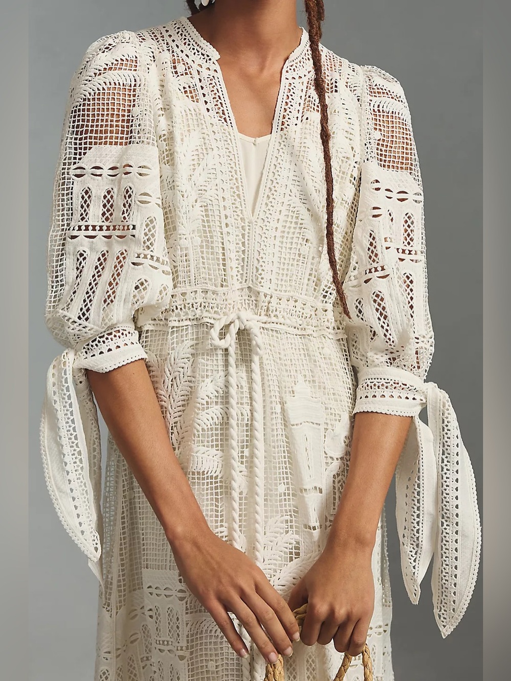 Farm Rio Morada Boa Guipure Dress PTP 18” - Picture 2 of 7